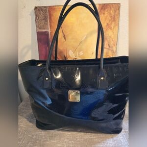 MCM euc patent leather tote